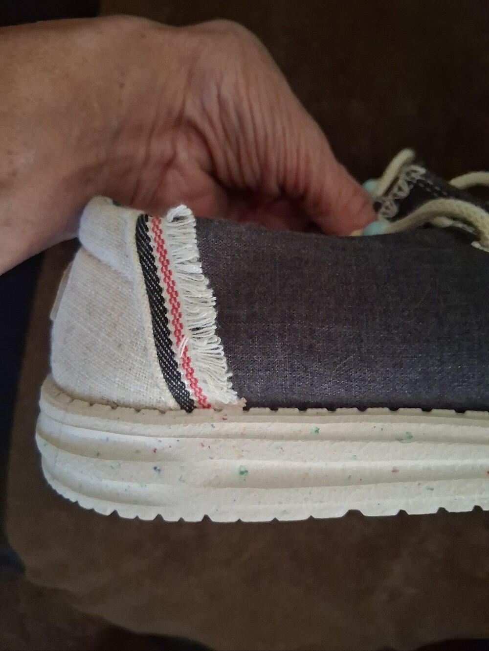 Hey Dude Womens Gray Chambray Loafers - Picture 8 of 9